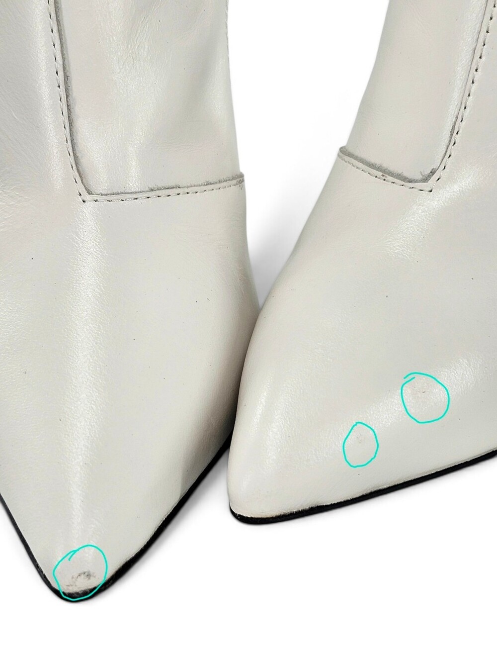Tony Bianco Freddie White Capietto Leather Point-Toe Stilletto Heel Ankle Bootie - Picture 12 of 13